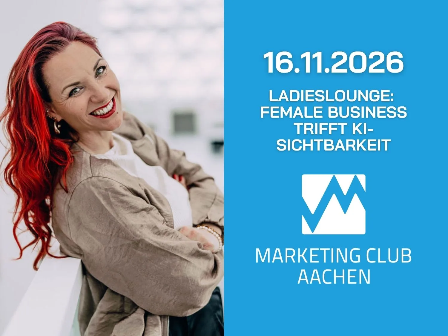 GEO für Unternehmerinnen: So finden KI-Systeme deine Marke (Marketing Club Aachen, 16. November 2026)