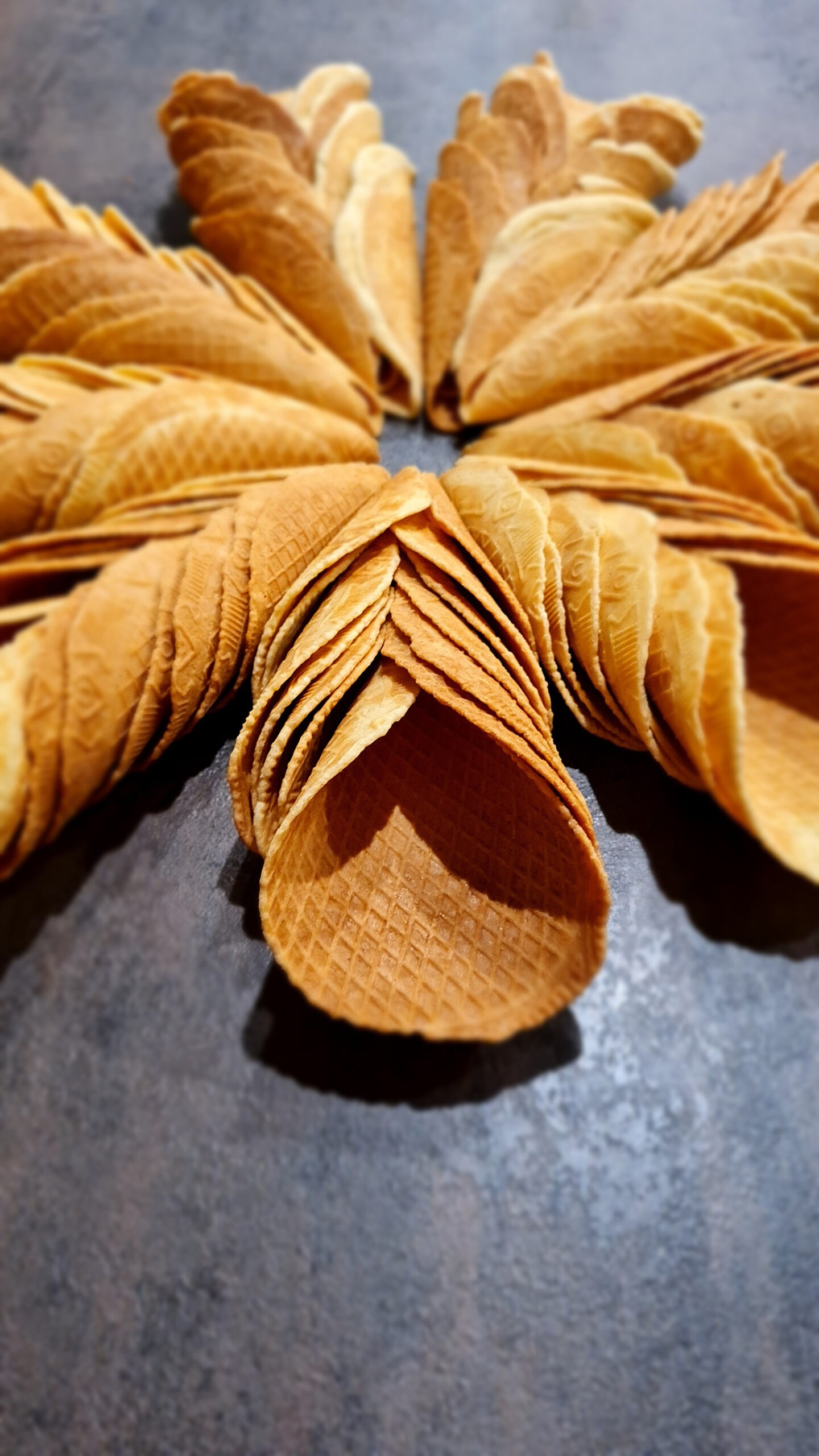 Ein Ring aus Hörnchenwaffeln